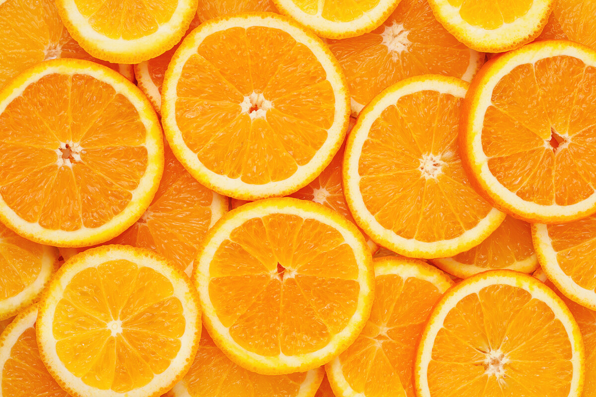 A pile of orange slices.